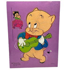 Connor Toy Porky Pig Troubador Warner Bros. 12 Pc. Wooden puzzle